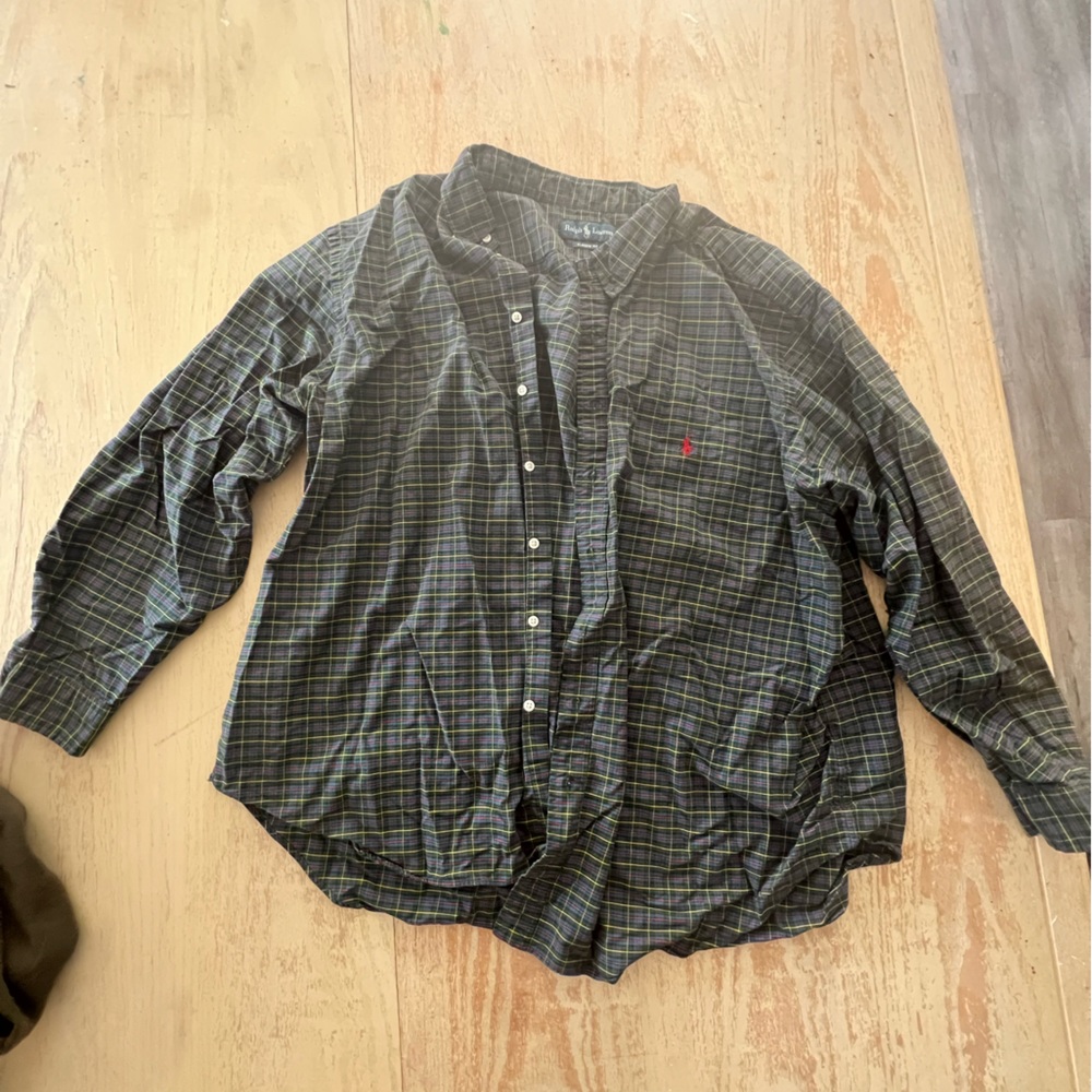 ralph lauren plaid button shirt
